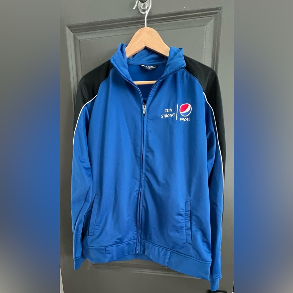 Pepsi Blue and Black Zip-Up Jacket
